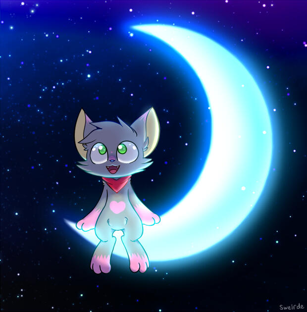 Yumi on the moon